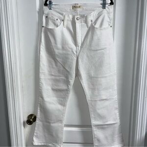 Madewell Cali Demi-Boot White Jeans